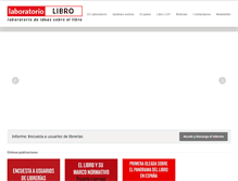 Tablet Screenshot of laboratoriodellibro.com